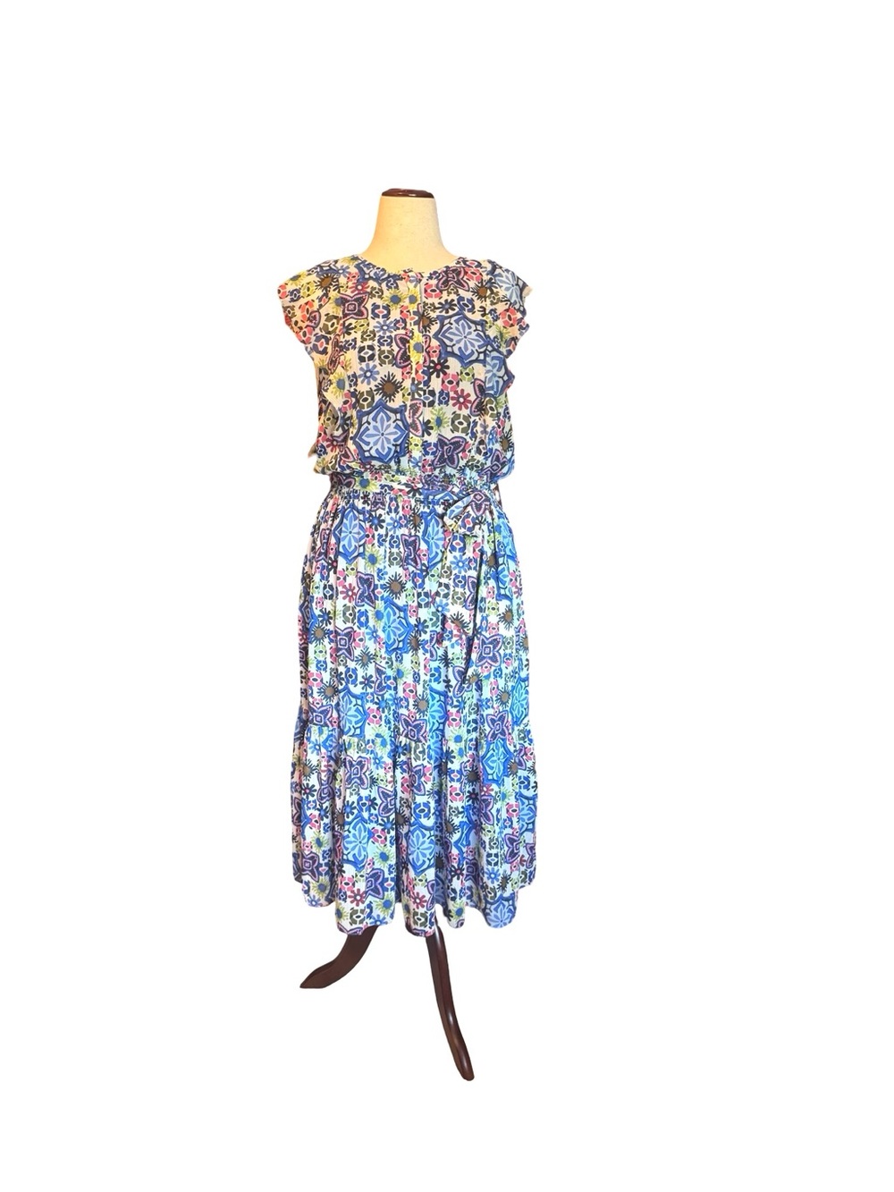 Ramy Brook Jade Midi Dress with Flutter Sleeves, Sz L, NWT